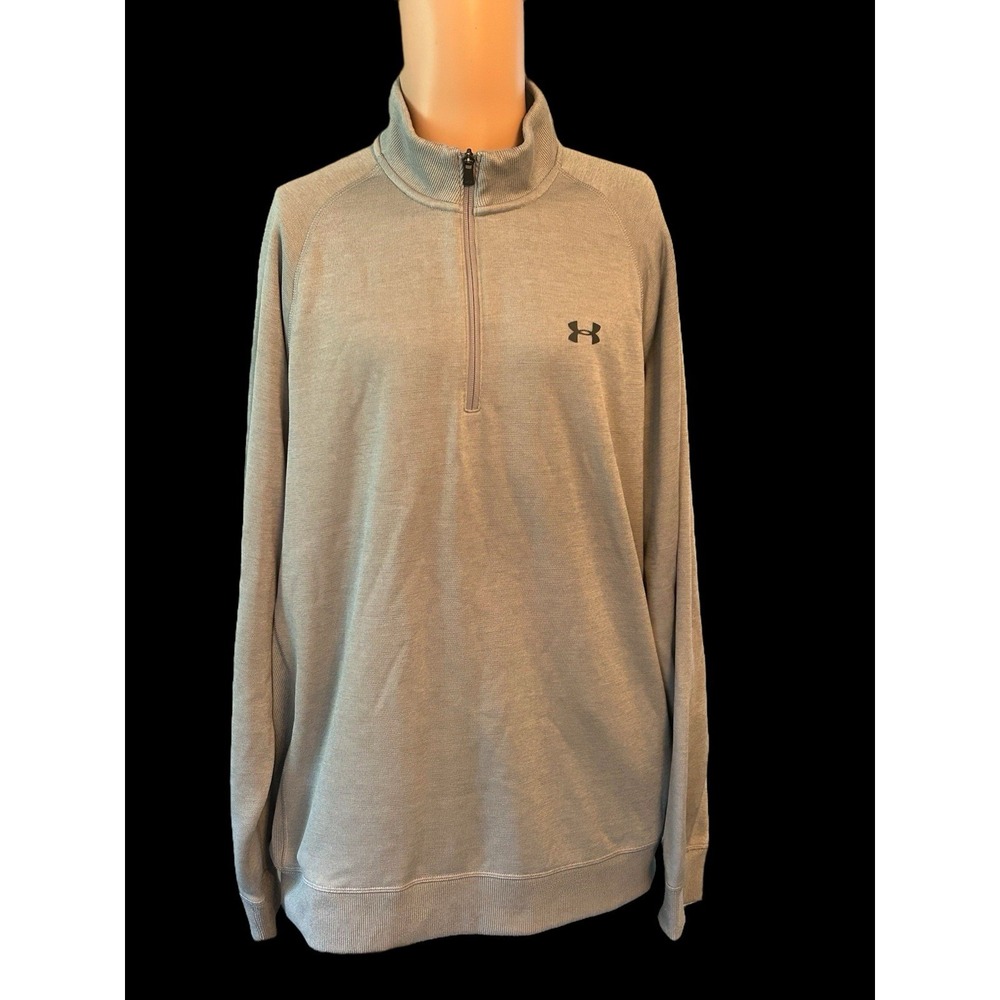 Under Armour Cold Gear Loose Gray Quarter Zip Pullover‎ Long Sleeve Size XXL 2XL